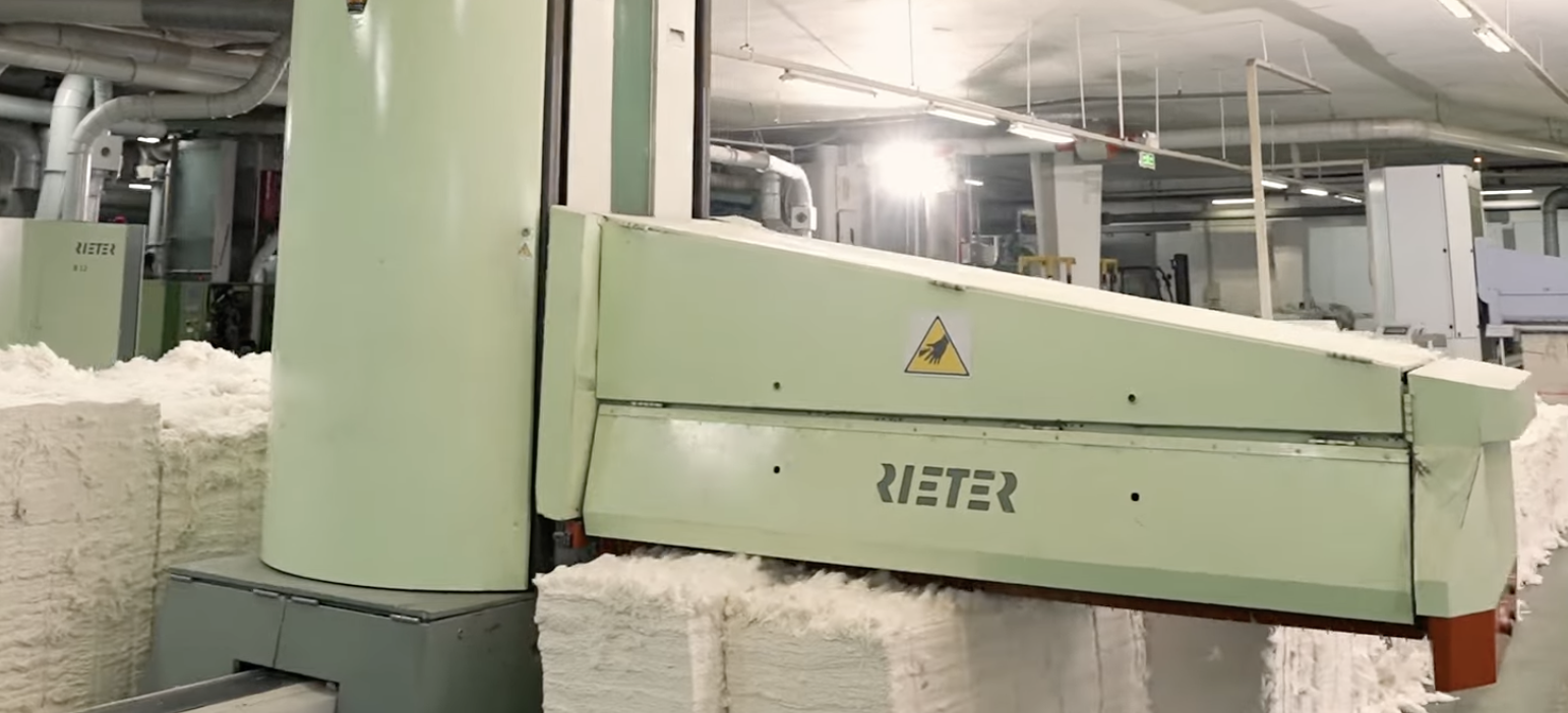 Cotton towel recycling and textile processing machine in Vietnam factory